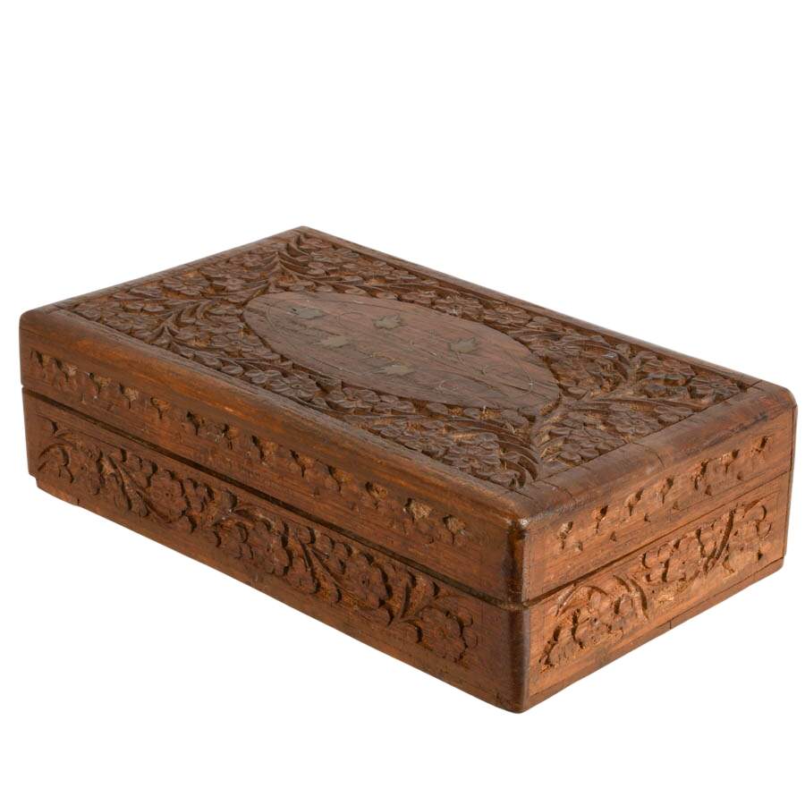 Antique Wooden Floral Box-2