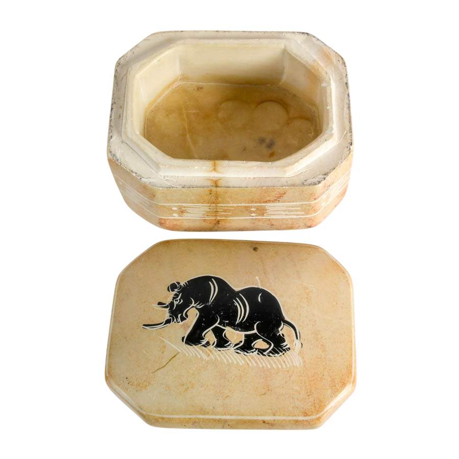 Set of Four Hand-Carved Stone Jewelry Boxes-3