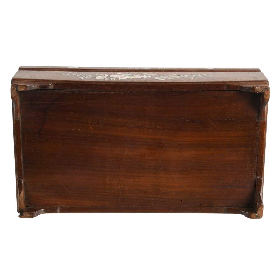 Chinese Wood Box with Mother of Pearl Inlay-8