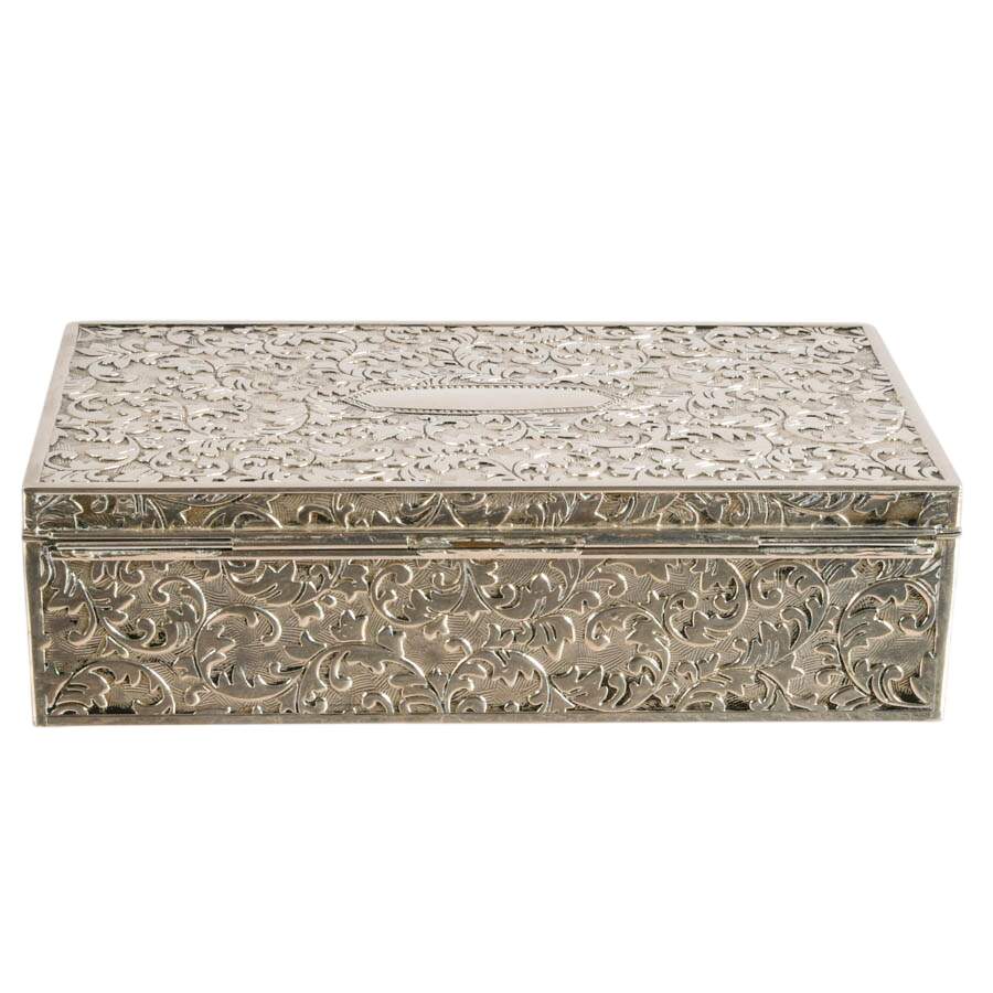 Vintage Silver-Plate Keepsake Box-1