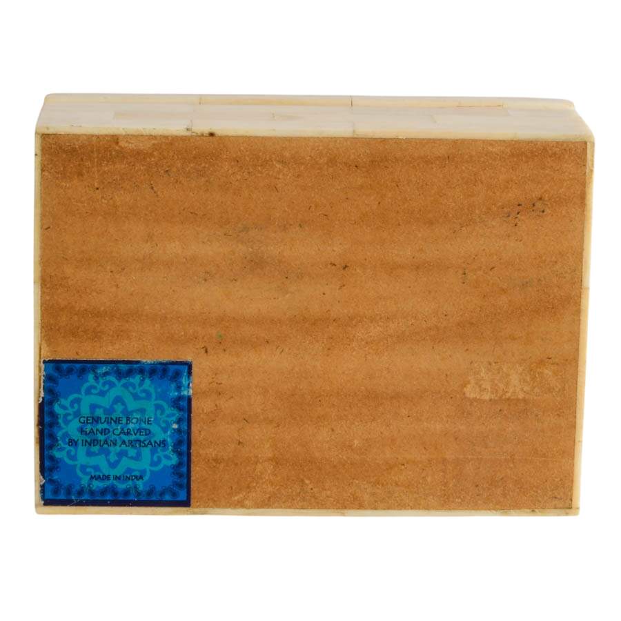 Indian Hand-Carved Bone Jewelry Box-9