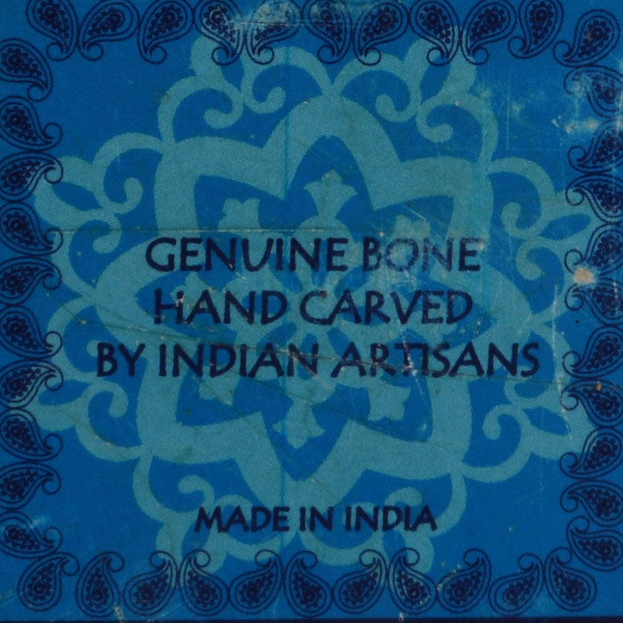 Indian Hand-Carved Bone Jewelry Box-8