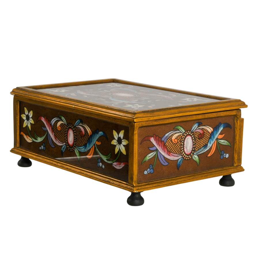 Hand-Painted Filigree Wood Jewelry Organizer by Art by Hand-2