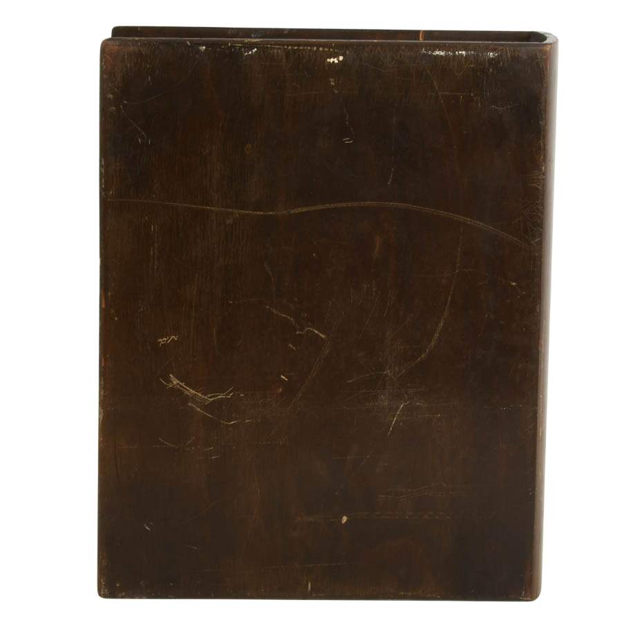 Antique Decorative Wooden Book Box Depicting Rembrandt-9