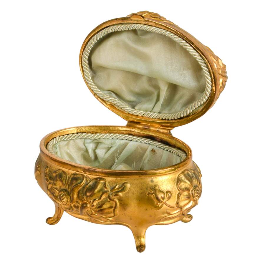 Antique J.B. Signifes Metal Jewelry Box-8