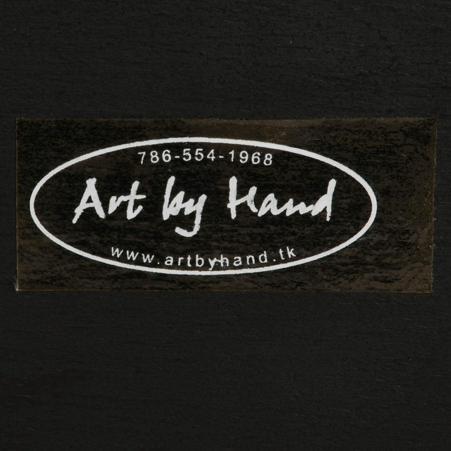 Hand-Painted Floral Glass and Wood Jewelry Box by Art by Hand-6