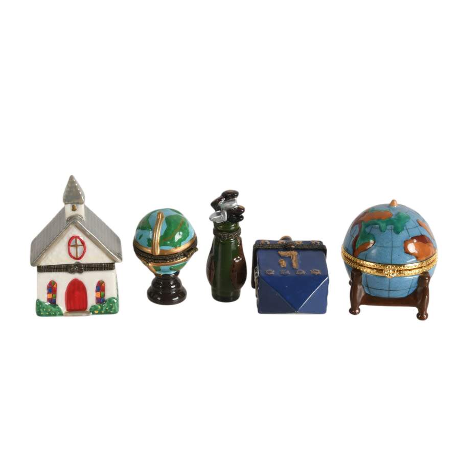 Five-Piece Porcelain Trinket Boxes-1
