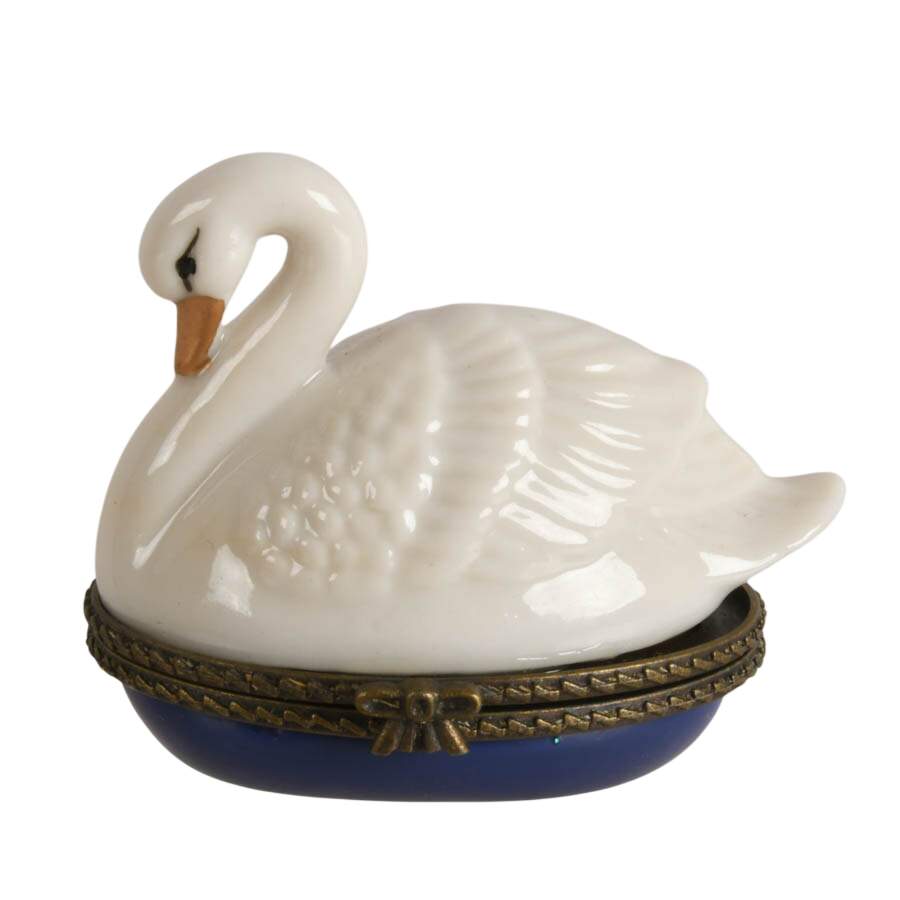 Four Porcelain and Metal Animal Jewelry Boxes-9