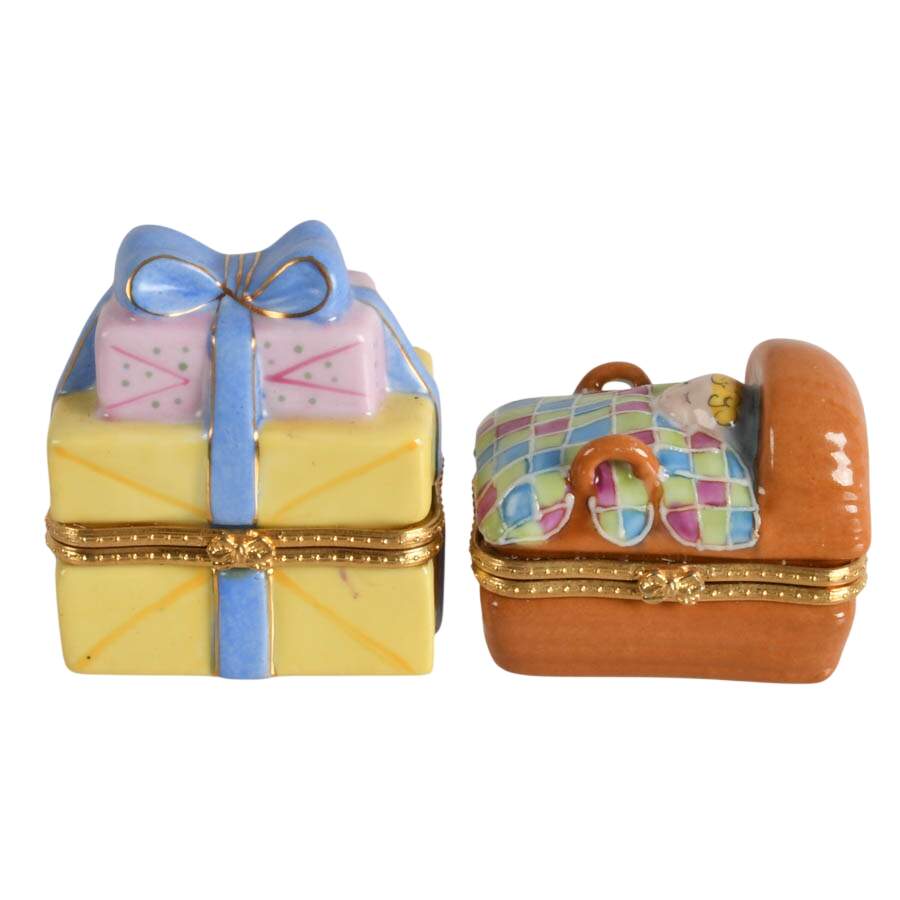 Four Porcelain Baby Trinket Boxes-6