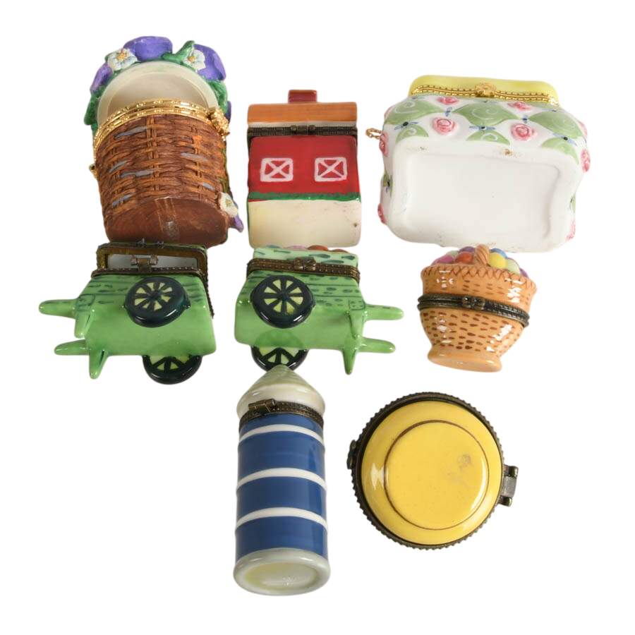 Eight Porcelain Summer Fun Trinket Boxes-7