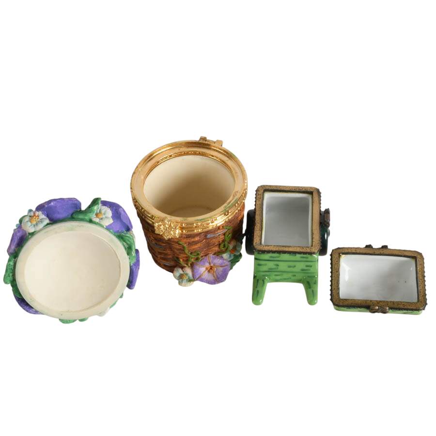 Eight Porcelain Summer Fun Trinket Boxes-4