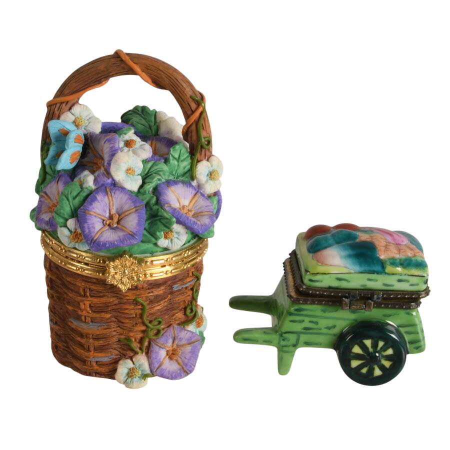Eight Porcelain Summer Fun Trinket Boxes-3