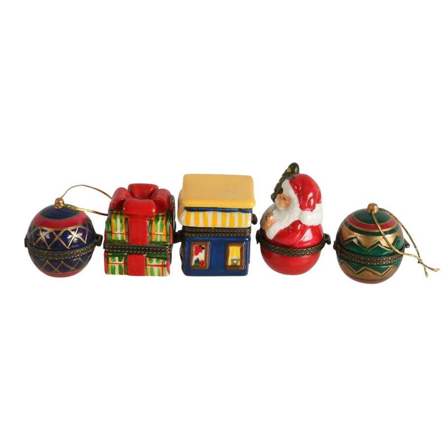 Five-Piece Christmas Love Porcelain Jewelry Boxes-2