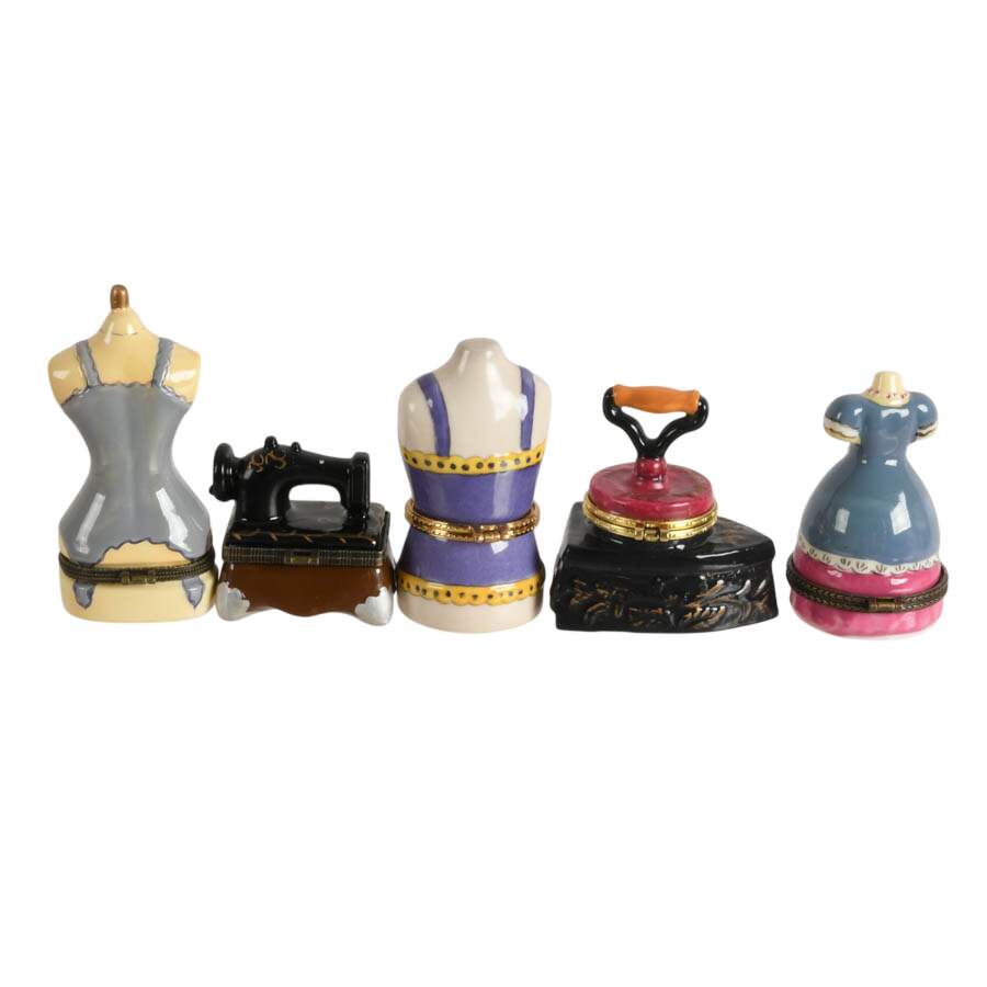 Five-Piece Tailor's Dream Porcelain Jewelry Boxes-3
