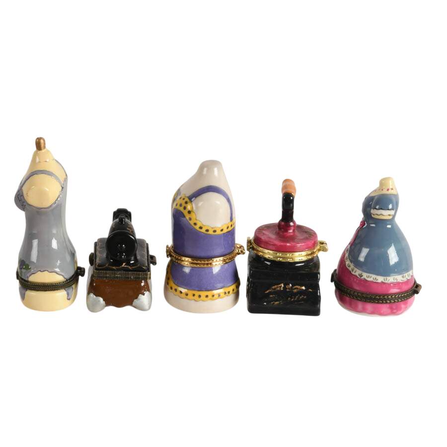 Five-Piece Tailor's Dream Porcelain Jewelry Boxes-2
