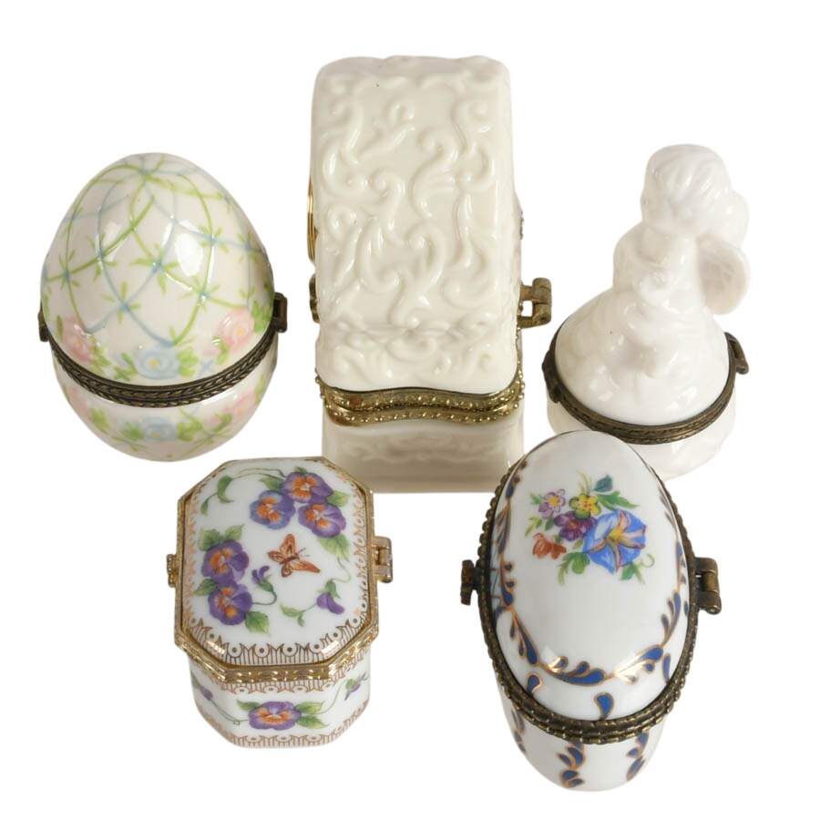 Five-Piece Porcelain Trinket Boxes-2