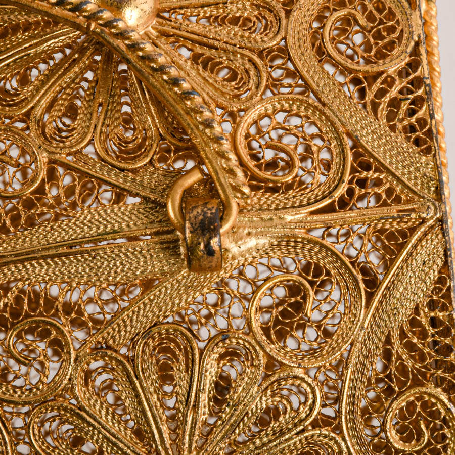 Handmade Portuguese Metal Filigree Jewelry Box-6