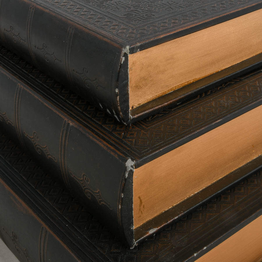 Set of Three Star-Pattern Faux Leather Book Boxes-5