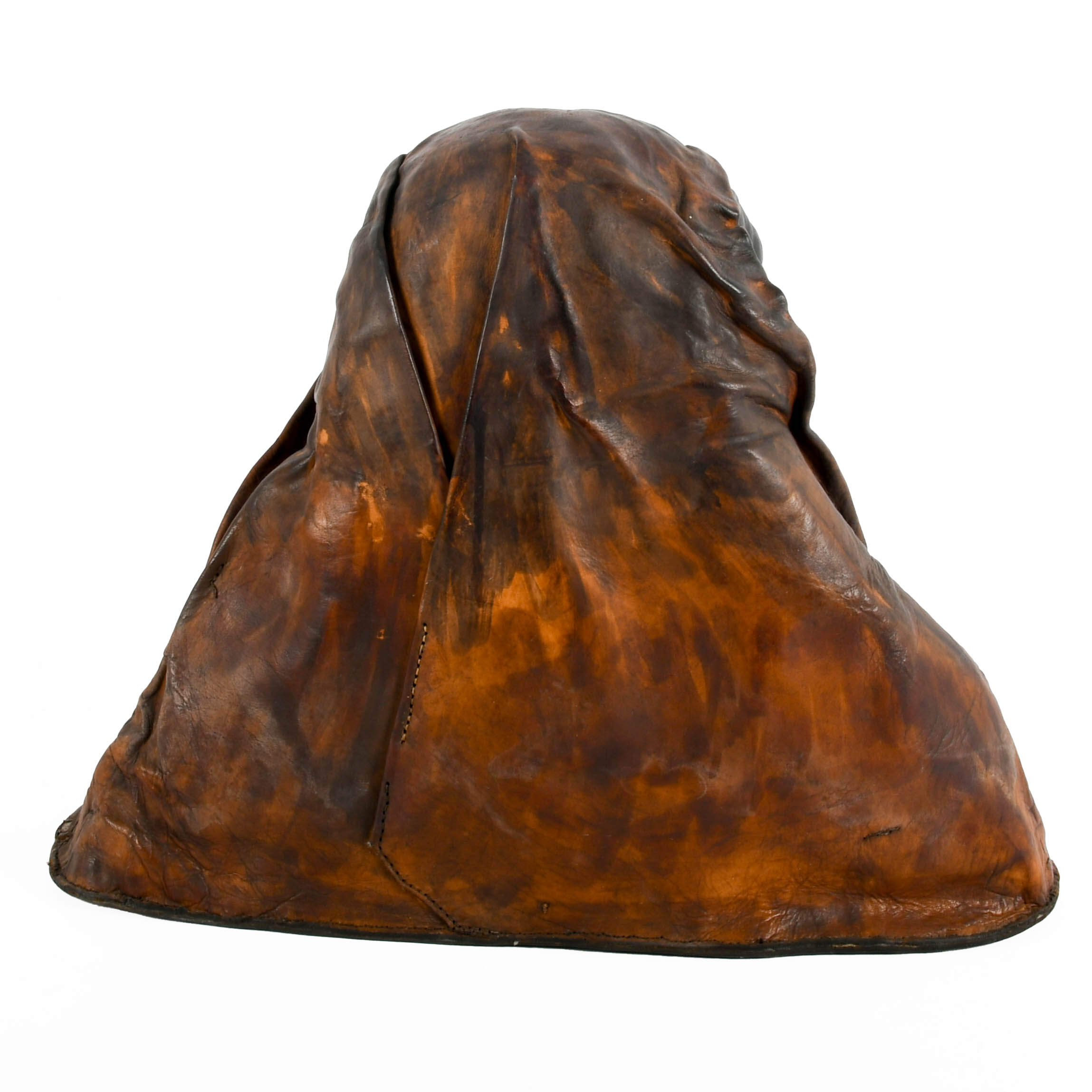 Signed L.M. Zinn Leather Native American Bust-3