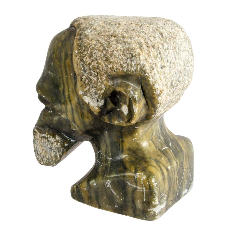African Soapstone Bust-4