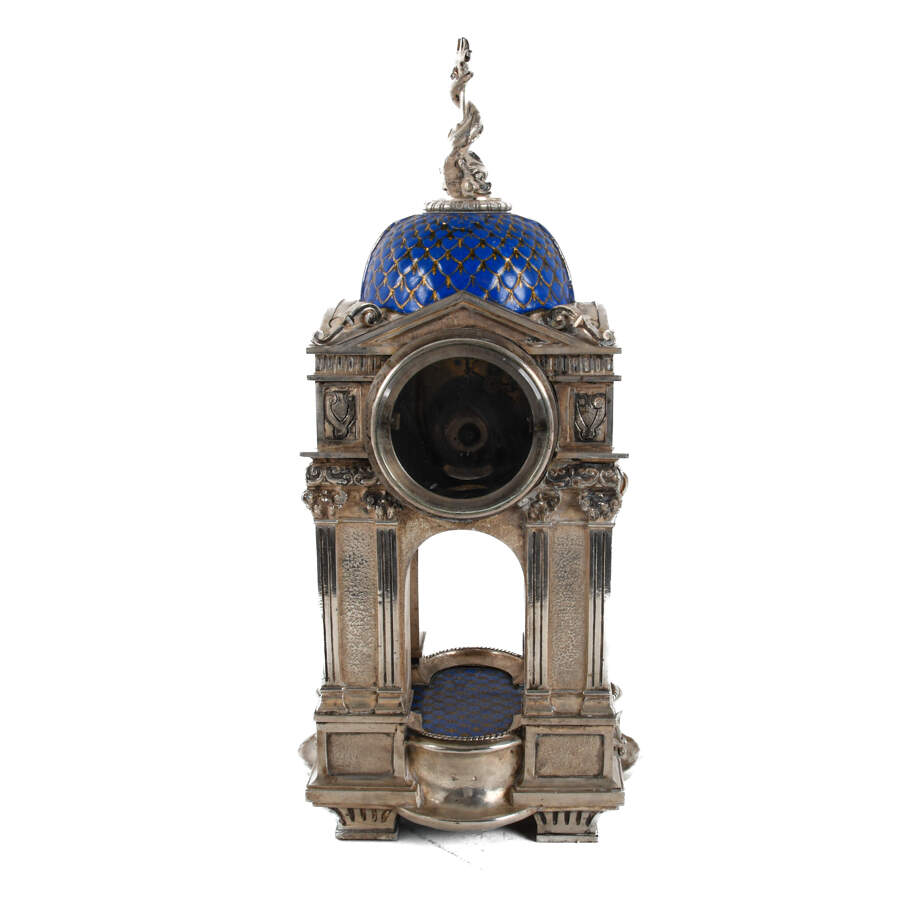 Antique French Clock Set with a Pair of Candelabras-12
