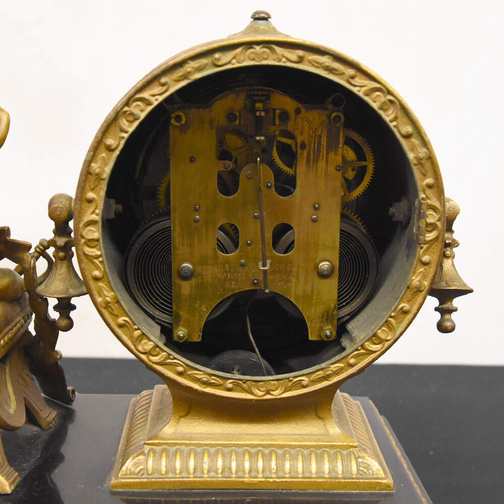 Antique Ansonia Clock Co. Shakespeare Mantel Clock-9
