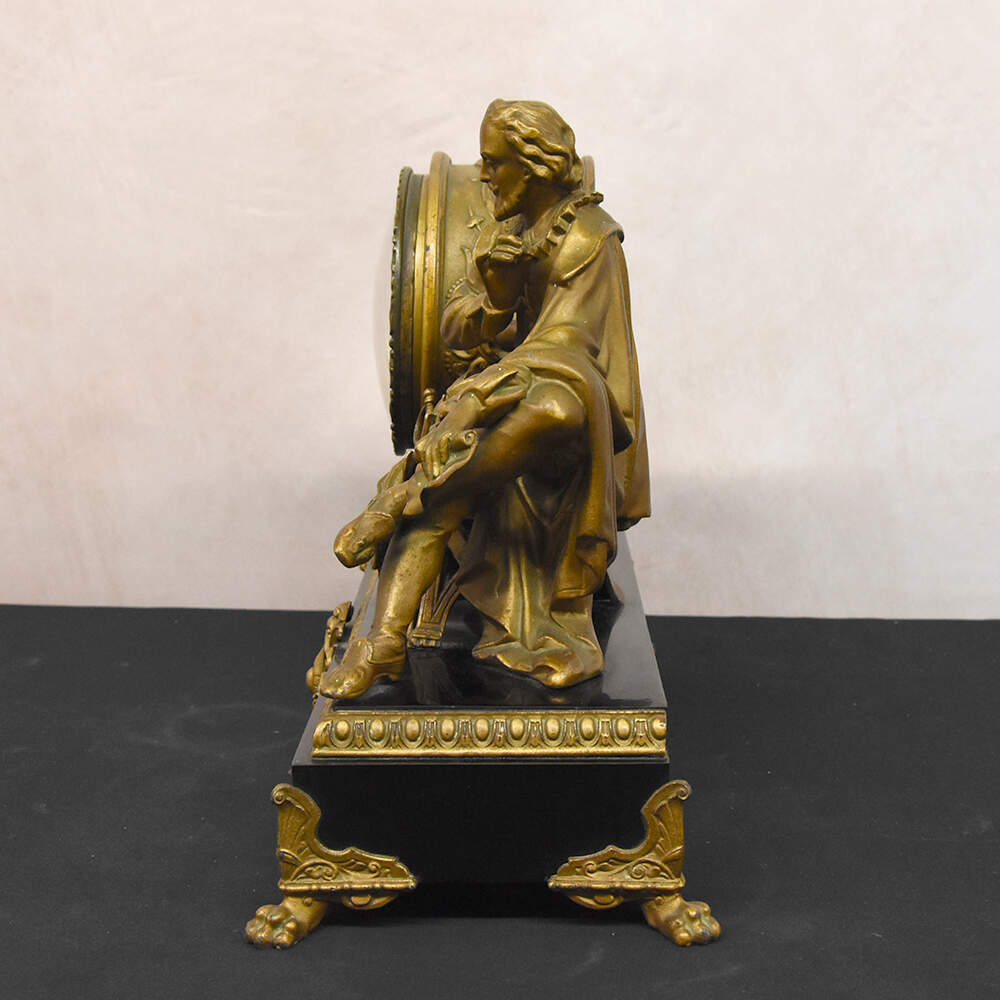 Antique Ansonia Clock Co. Shakespeare Mantel Clock-7