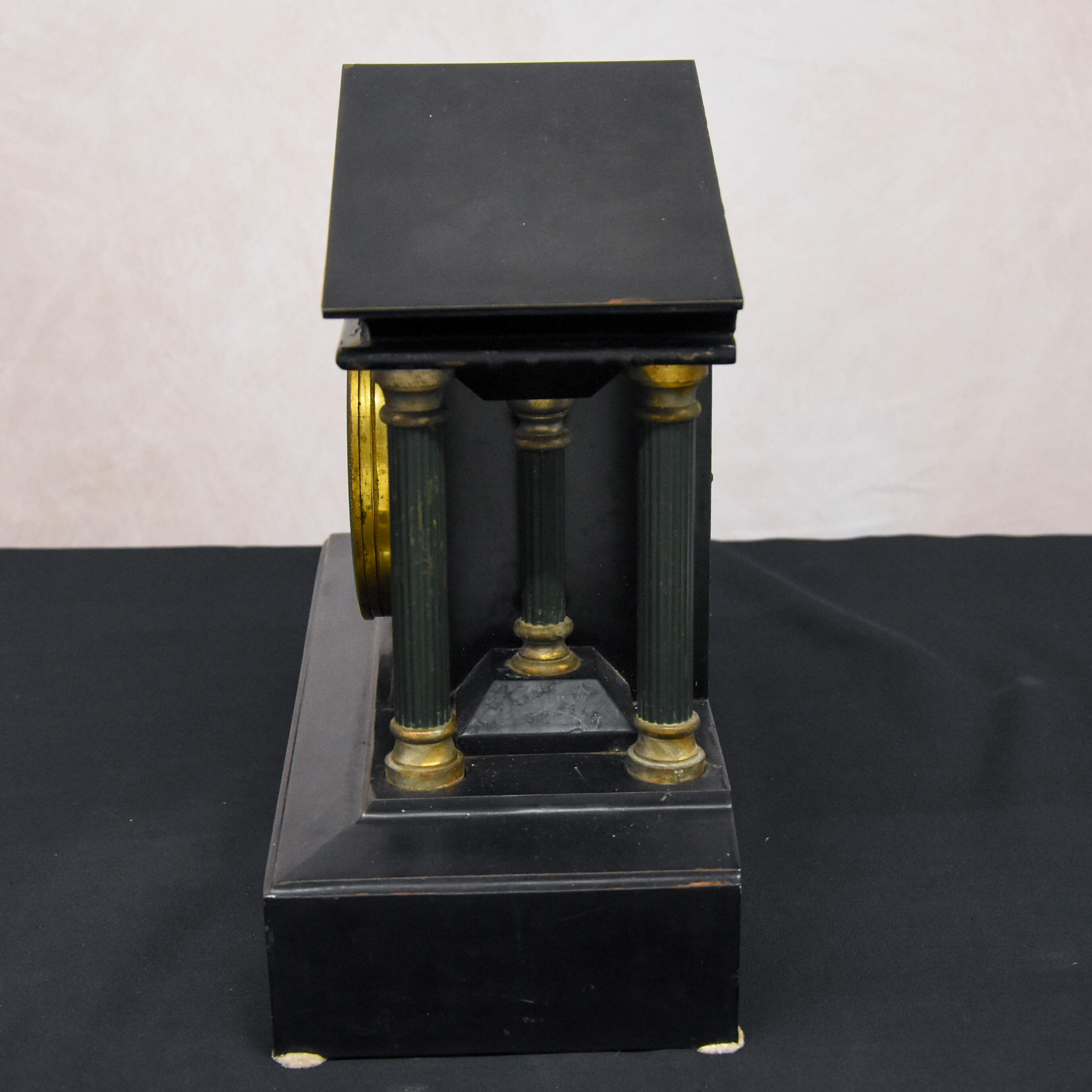 Antique Victorian Mantel Clock with Greek Motifs-3