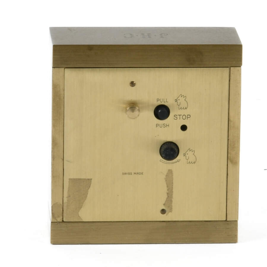 Mid-Century Modern Tiffany Monogrammed Desk Clock-3