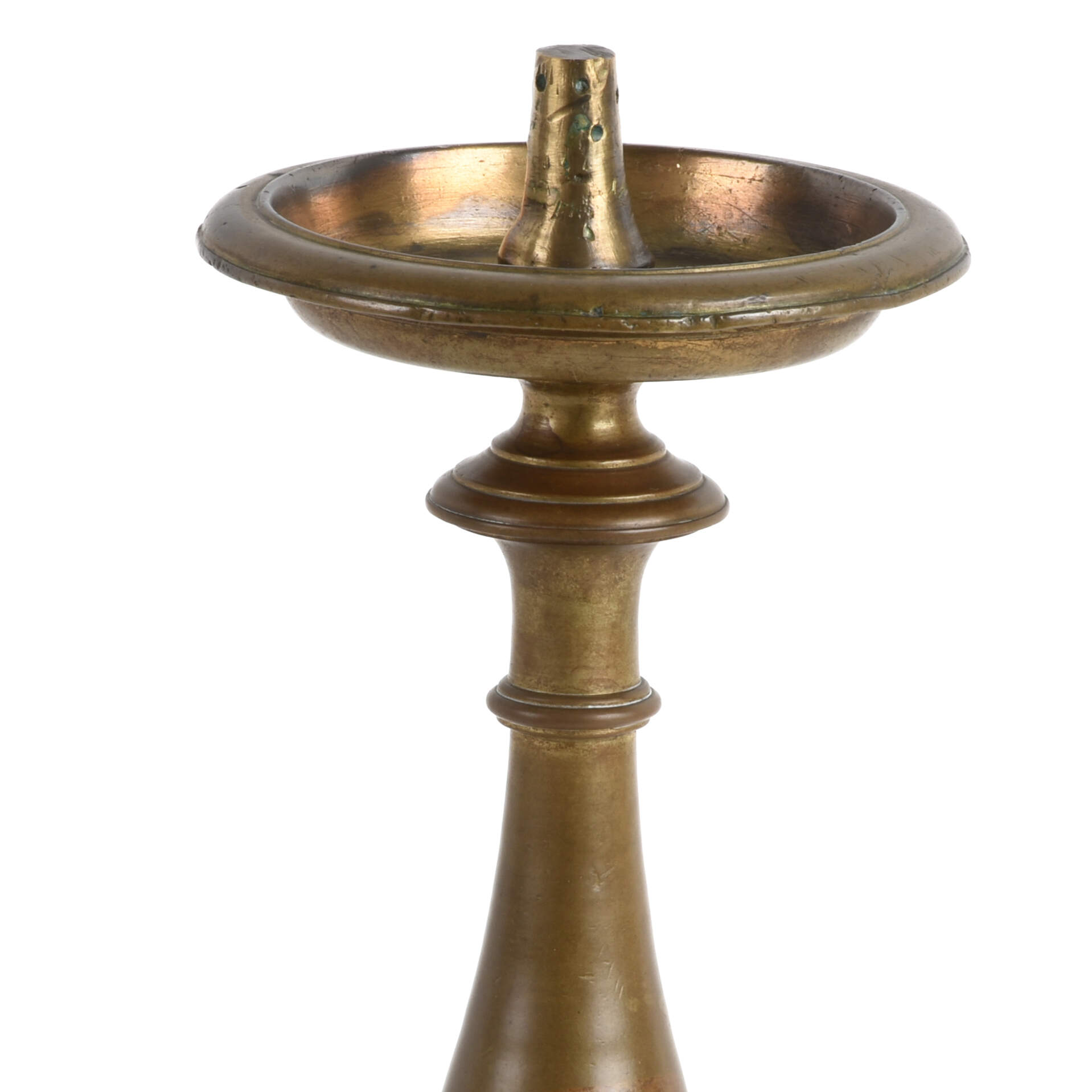 Pair of Metal Pickett Lion Footed Candlesticks-2