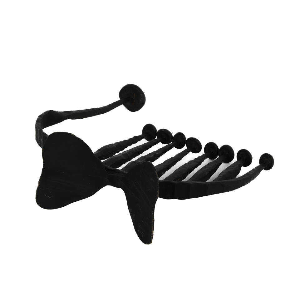 David Palombo Brutalist Hand-Forged Iron Menorah-8