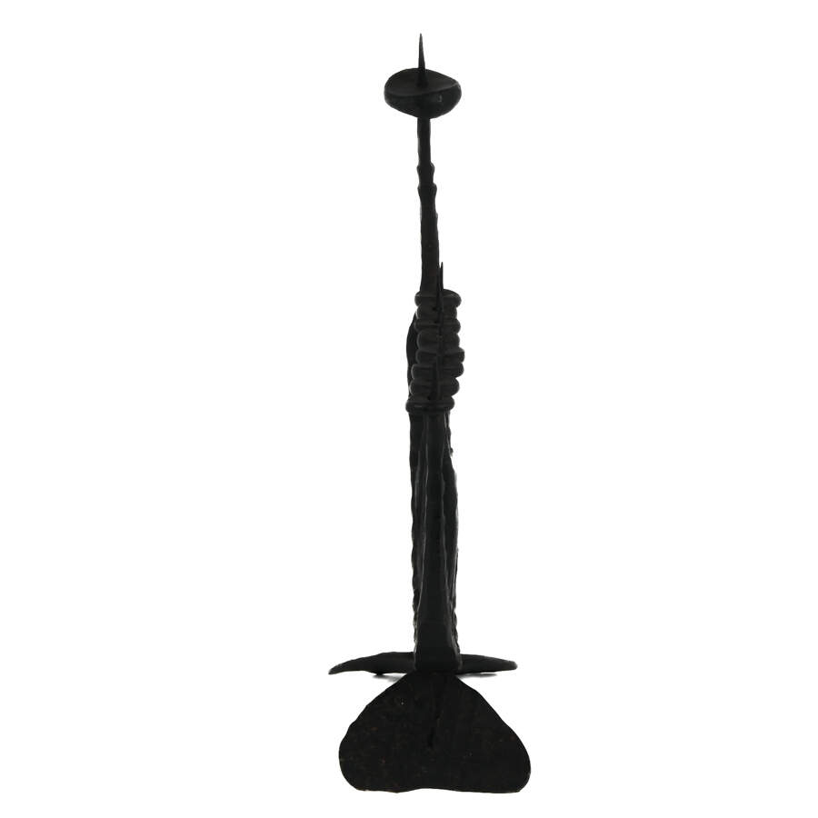 David Palombo Brutalist Hand-Forged Iron Menorah-3