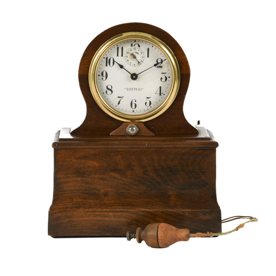 Antique "Dittco" Wooden Cased Electric Alarm Clock-1
