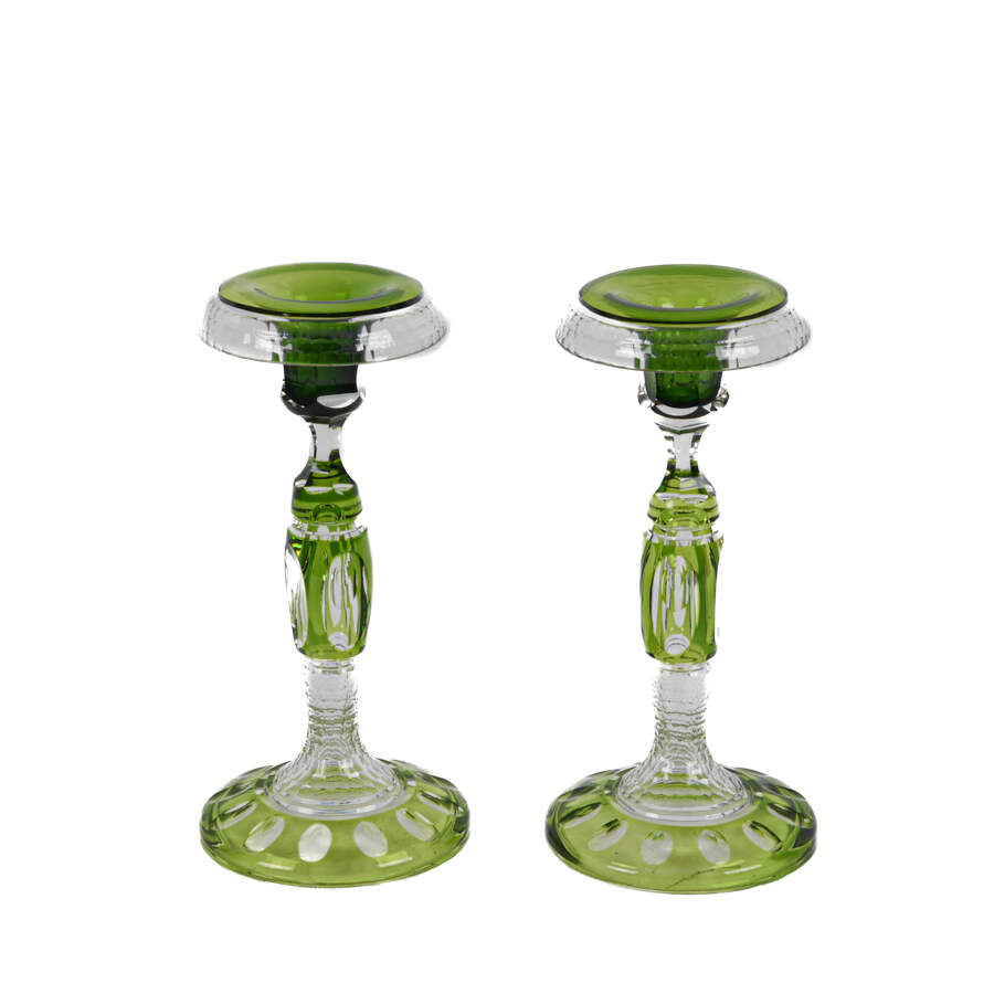 Bohemian Czech Three-Piece Console Bowl Set-4