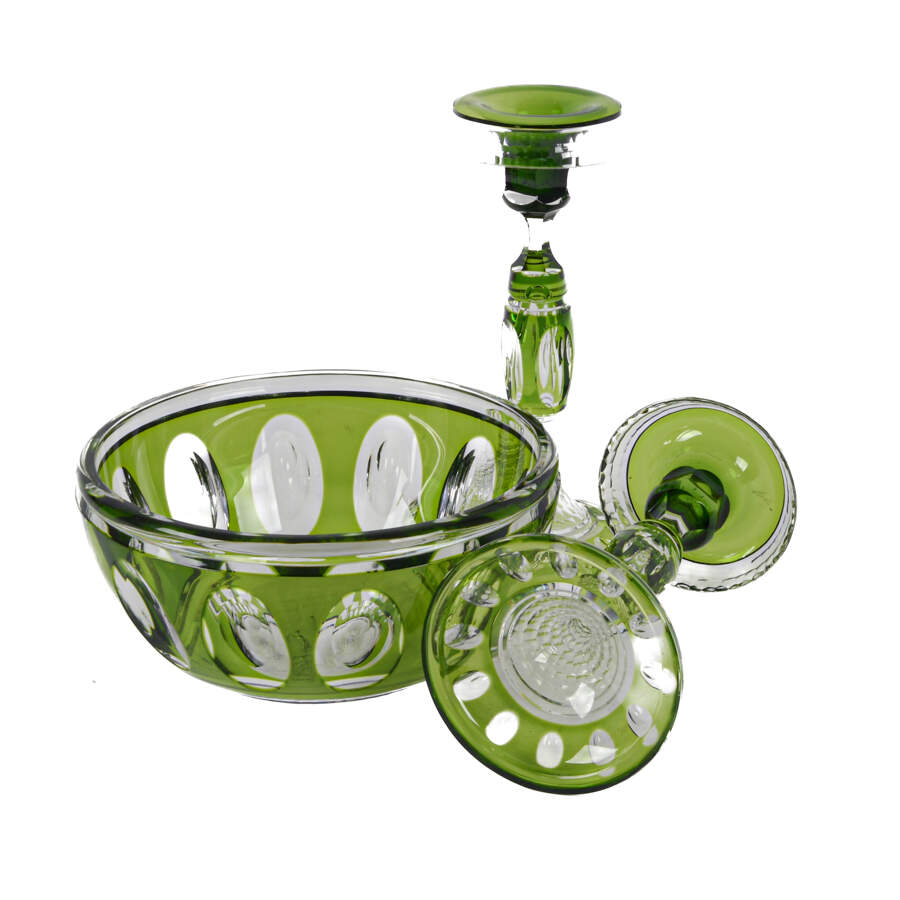 Bohemian Czech Three-Piece Console Bowl Set-3