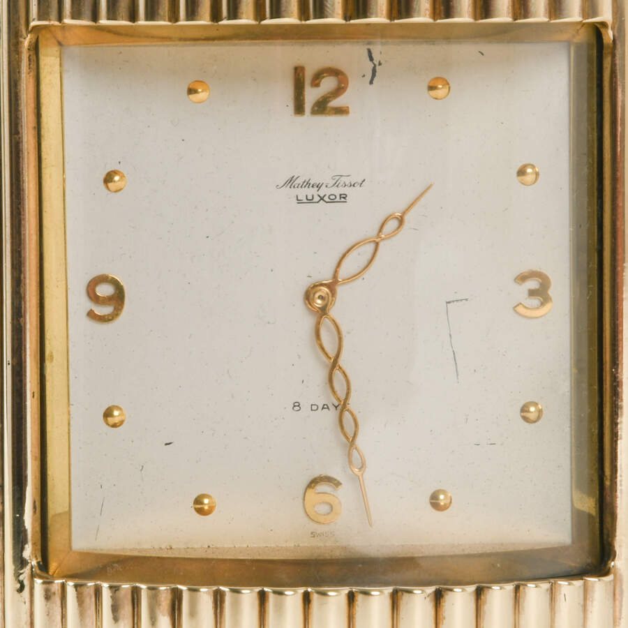 Mathey Tisot Circular Mechanical Desk Clock-7