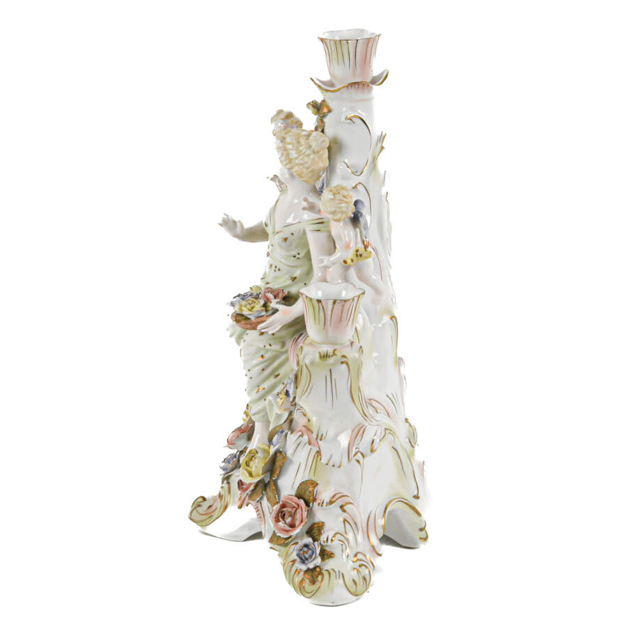 Italian Porcelain Figural Candelabra-3