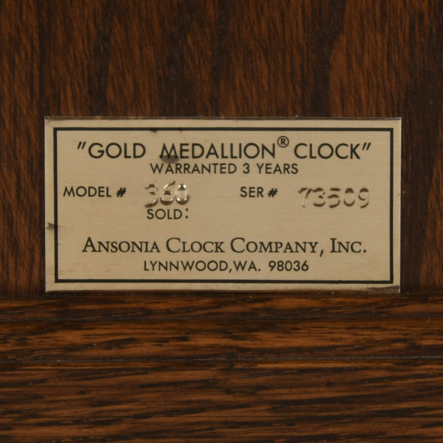 Ansonia Medallion Clock in Walnut Case-5