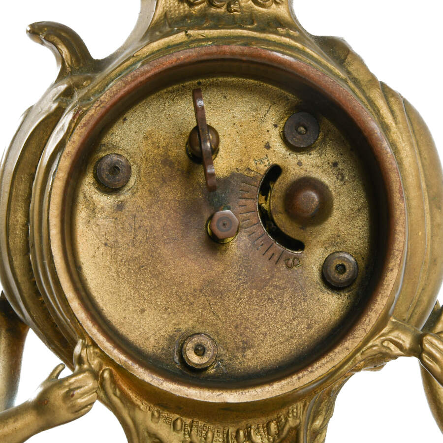 Antique New Haven Figural Mantel Clock-5