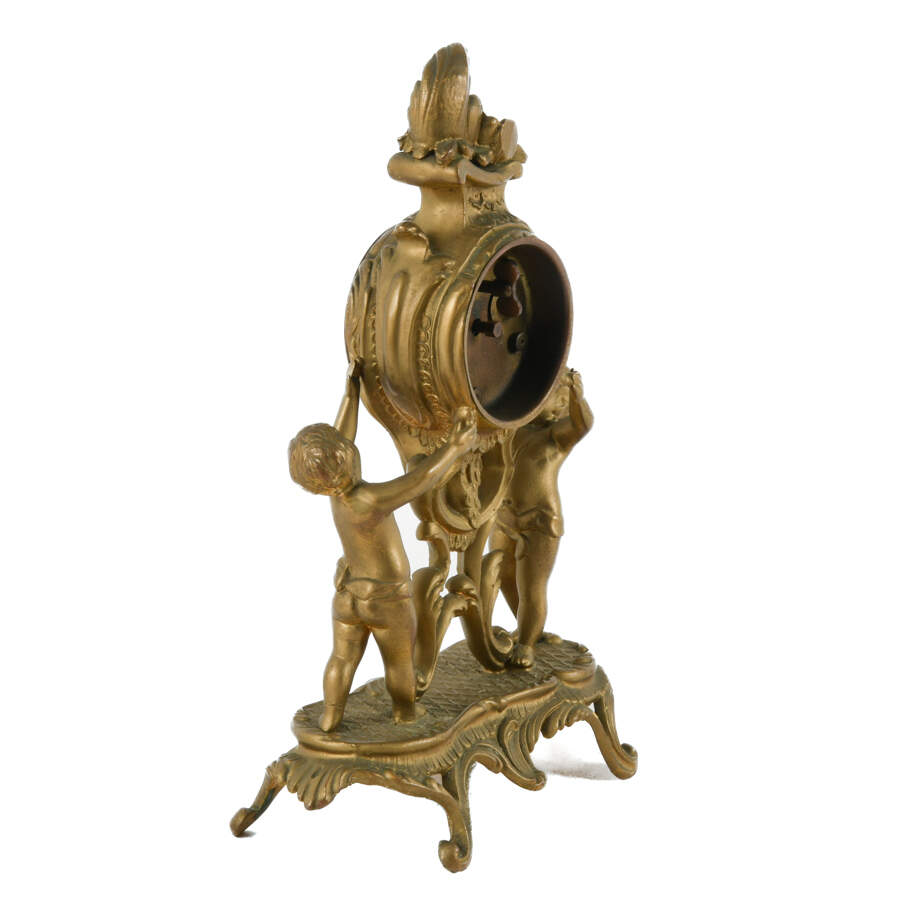 Antique New Haven Figural Mantel Clock-4