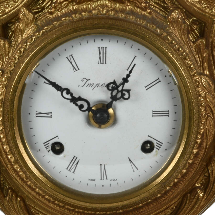 Imperial Gilded Onyx Faun Mantel Clock-3
