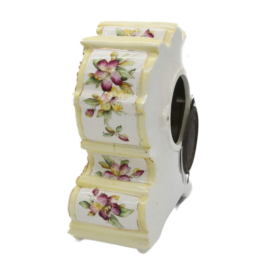 Gilbert Porcelain Floral Mantel Clock-3