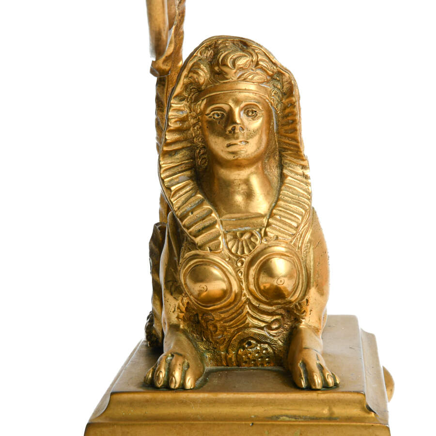 Pair of Egyptian Revival Candle Holders-4