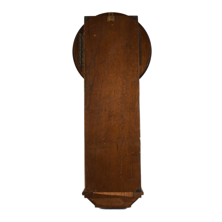 Antique Walnut Regulator Clock with Key and Pendulum-7
