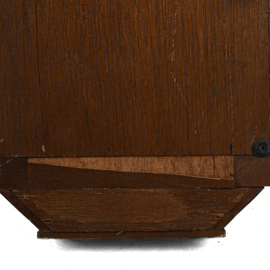 Antique Walnut Regulator Clock with Key and Pendulum-6