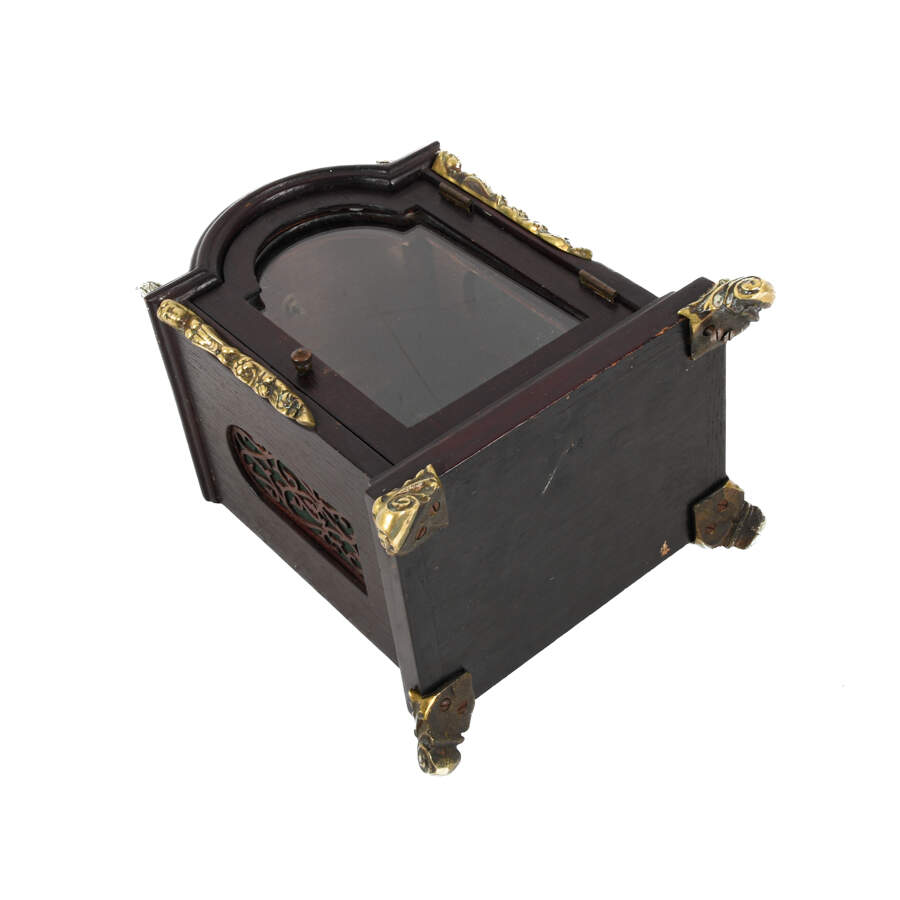 Henry Coehler German Wood Mantel Clock Case-8