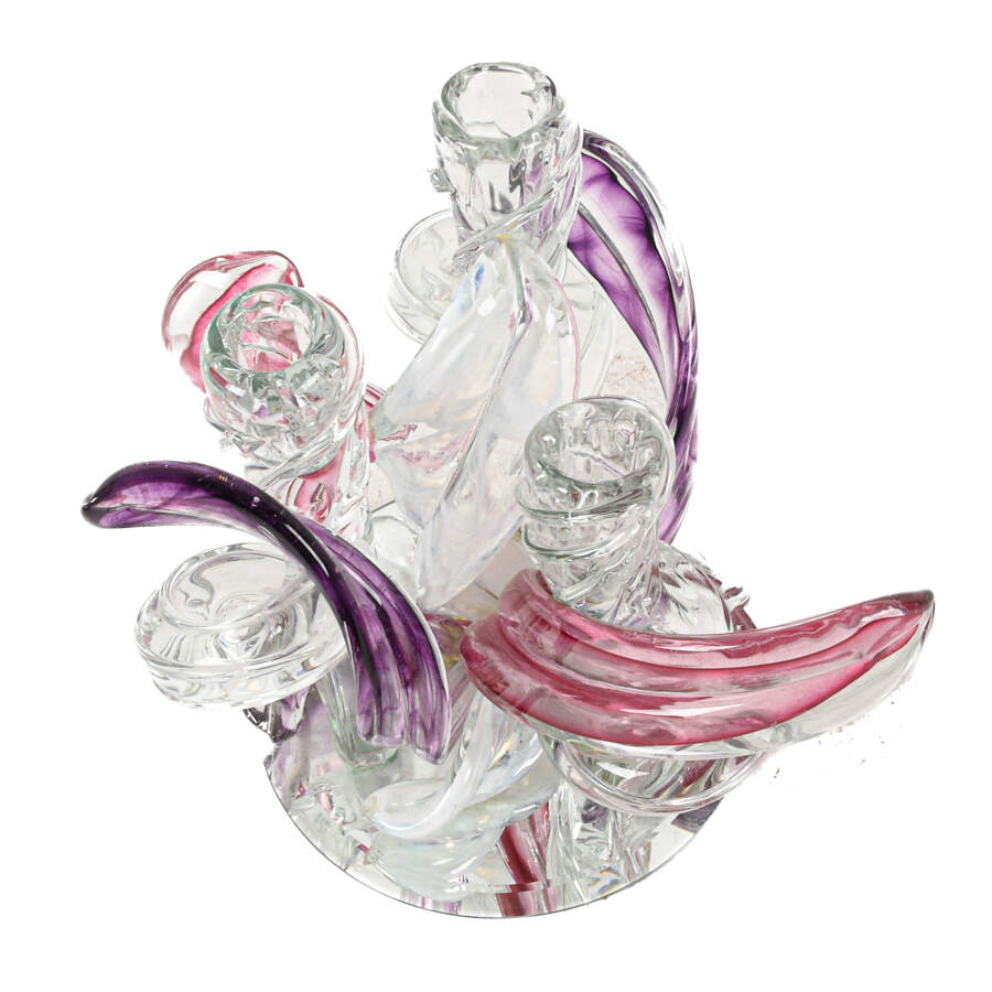 Abstract Studio Art Glass Candle Holder and Sculpture-3