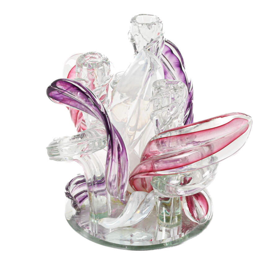 Abstract Studio Art Glass Candle Holder and Sculpture-2