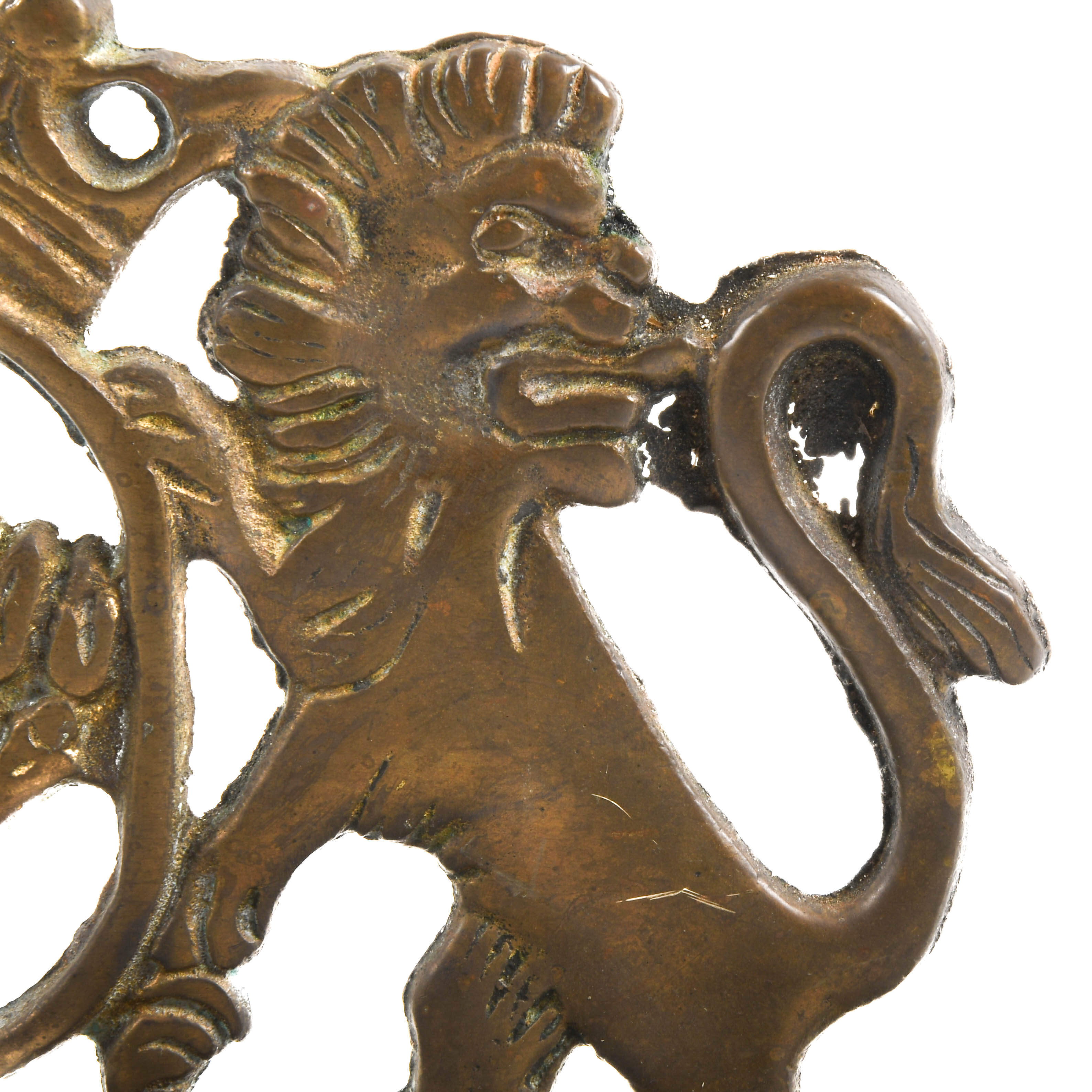 Brass Figural Menorah with Star of David-6
