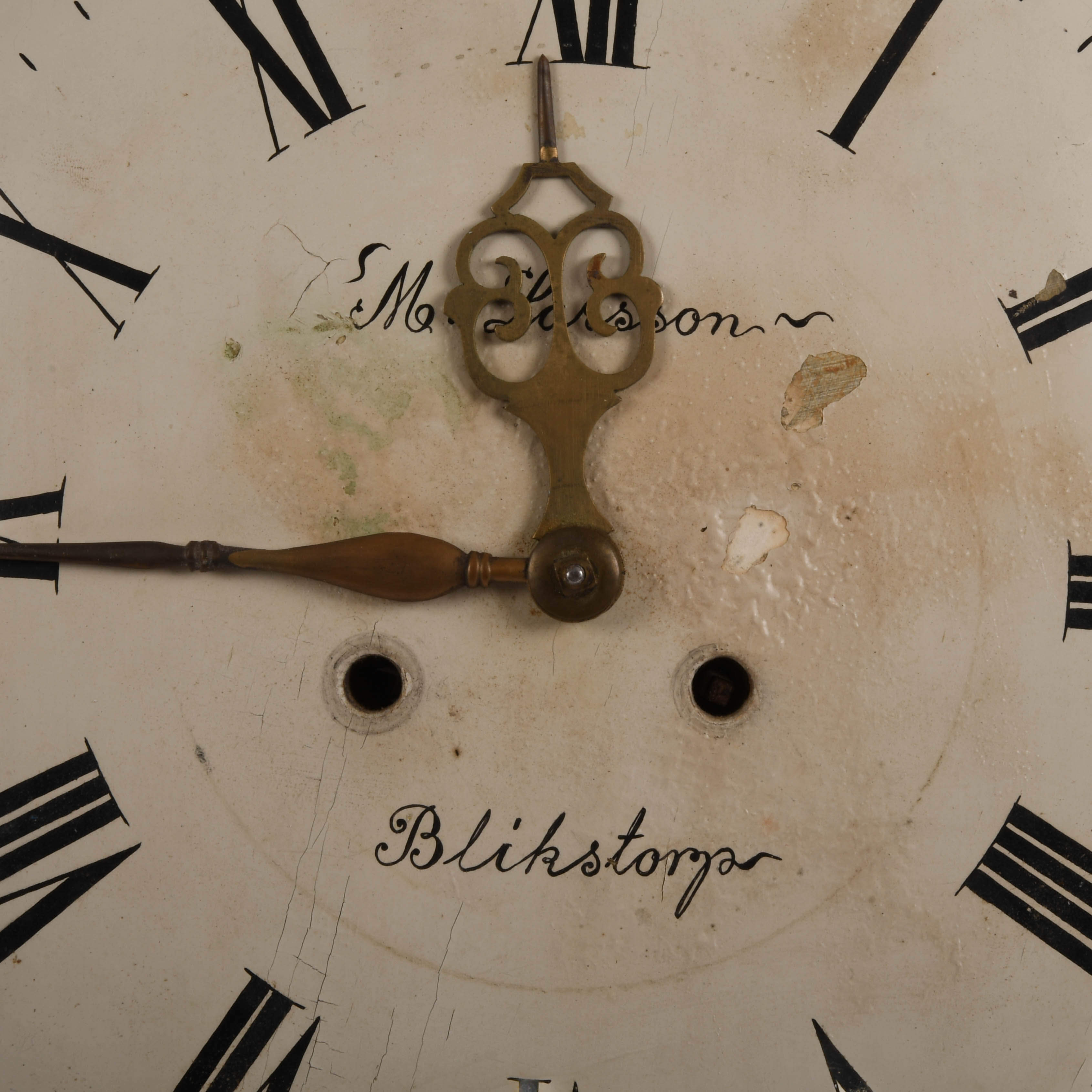 Antique Swedish Clock Dial Signed by M. Larsson of Blikstorp-2